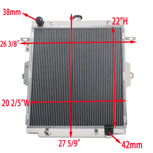 4 Row Aluminum Custom Cooling Radiator For Core Size 22" X 20 2/5" - Picture 2 of 12