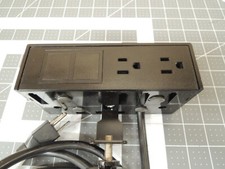 Black Furniture Power Distribution Unit - Clamps to table w/ 2 outlets