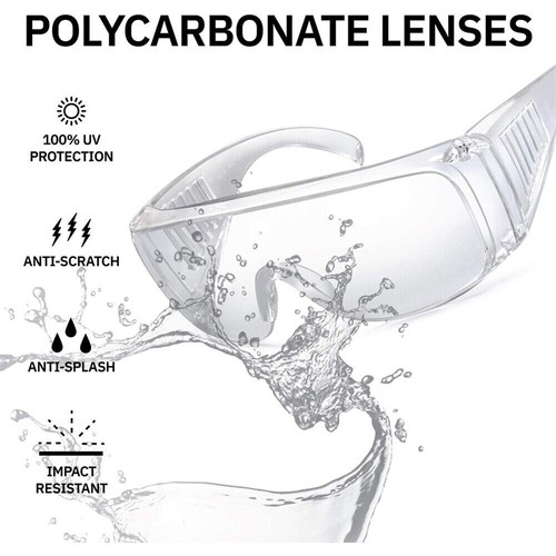 DE Schutzbrille für Brillenträger Arbeitsschutzbrille Schutzbrillen zertifiziert - Picture 10 of 21