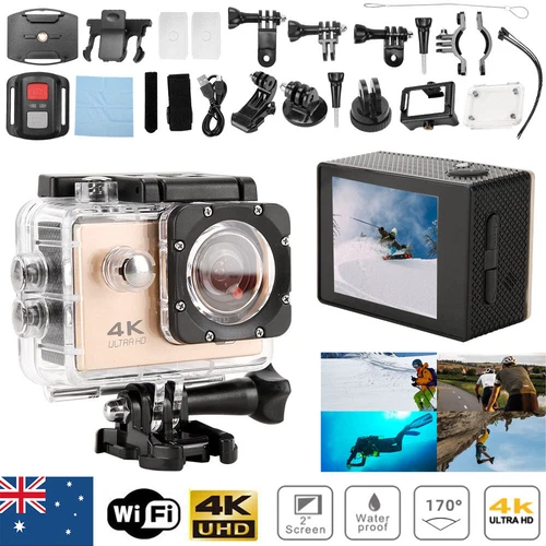 Action Camera Waterproof 4K Sports Video DVR HD Cam WiFi For Skiing Recording