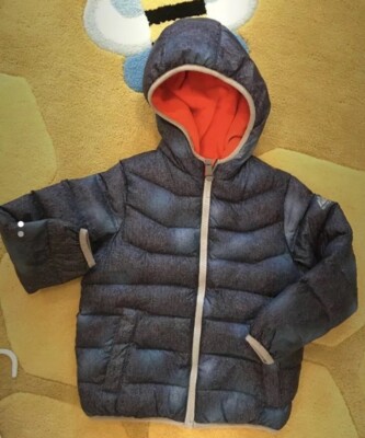 Snooze Jacket Jacket 4T Boy Denim Blue Orange Snooze puffer jacket coat | eBay