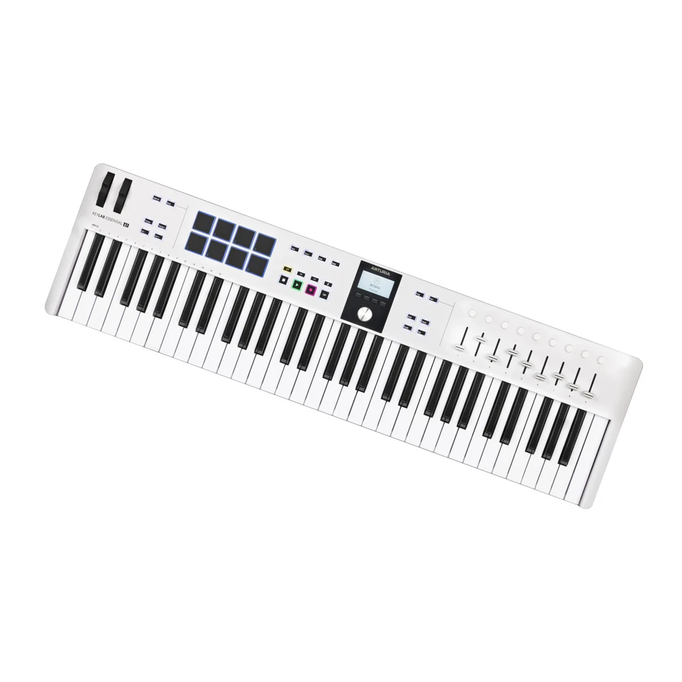 Controlador de teclado universal Arturia KeyLab Essential 61 mk3 MIDI blanco Foto 3 de 4