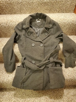 belted pea coat