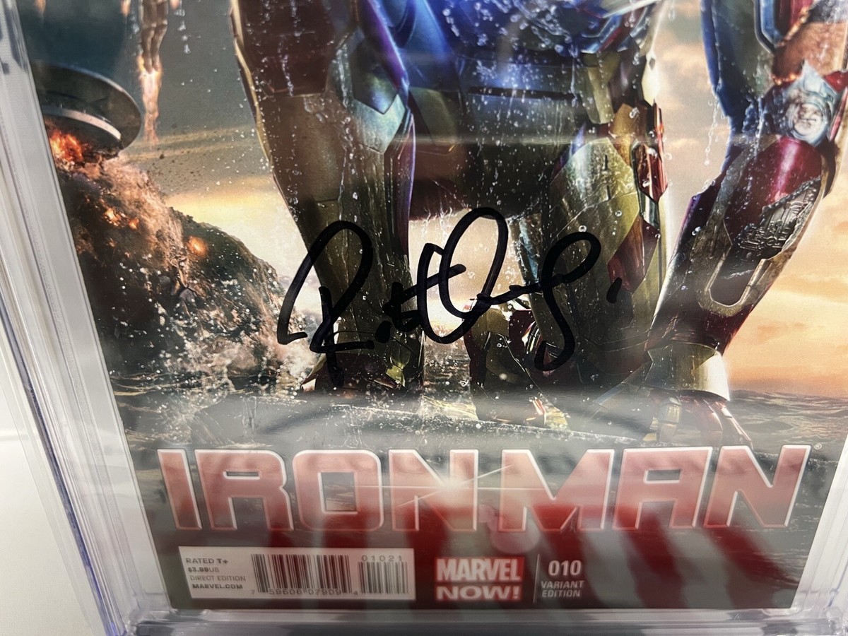 IRON MAN #10 VARIANT EDITION CGC SIGNATURE SERIES ROBERT DOWNEY JR