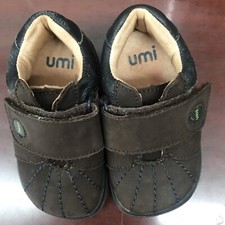 Umi Brown Genuine Leather Crib Infant Shoes Size 5 Baby Boy