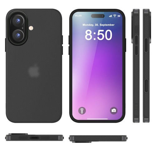 Funda Fina Mate para iPhone 16, Funda Silicona Antideslizante Funda Protectora Cover - Imagen 8 de 36