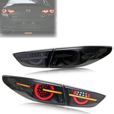 Led Tail Lights For Mazda 3 2020-2024 Sedan Sequential Black Rear Lamps Assembly