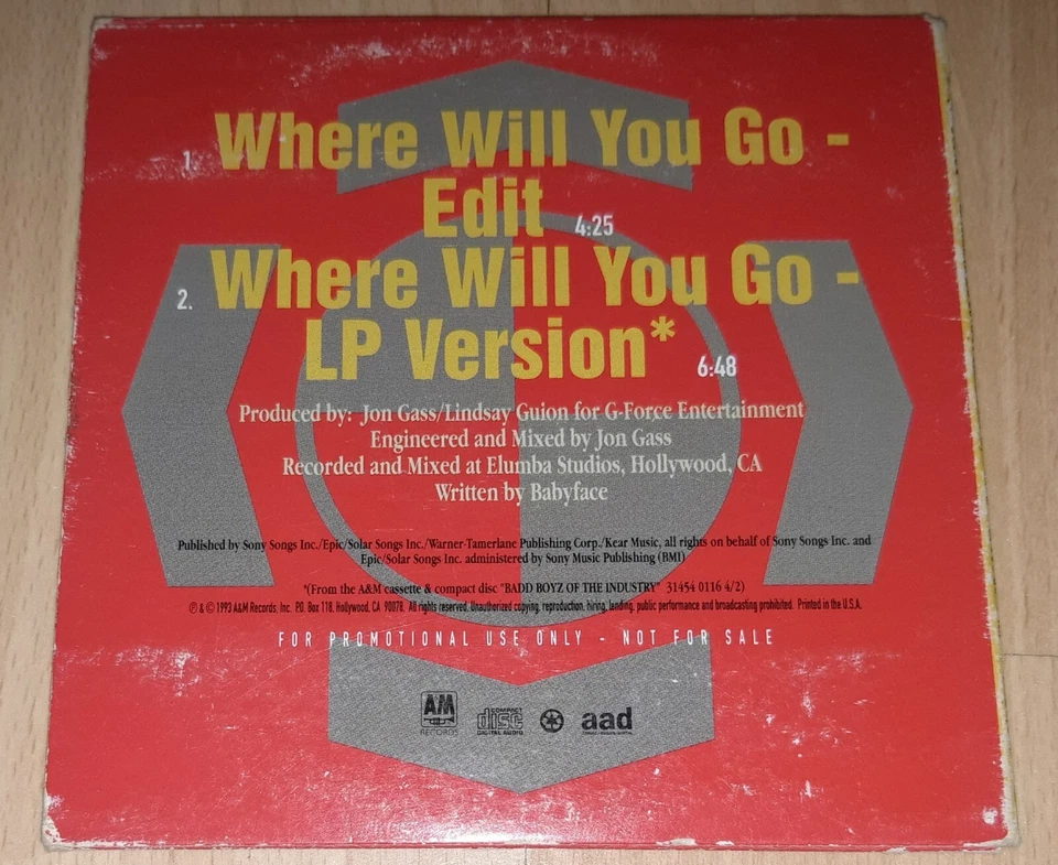 B.B.O.T.I. - Where Will You Go PROMO CD Single R&B Rnb Badd Boyz Of The Industry - Bild 3 von 4