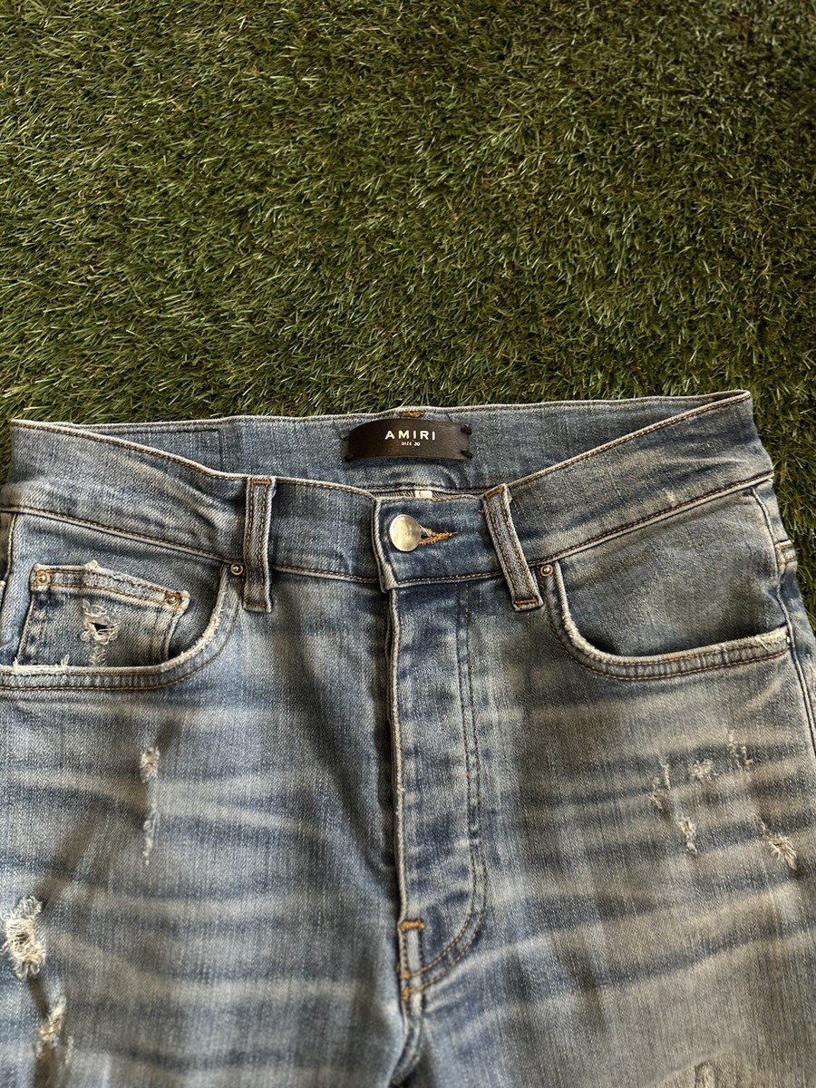 Size 30 - Amiri MX1 Jeans $1290 Retail Denim Black Patch 100 Size 30 - Amiri MX1 Jeans $1290 Retail Denim Black Patch 100