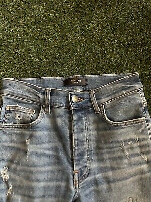 Size 30 - Amiri MX1 Jeans $1290 Retail Denim Black Patch 100 Size 30 - Amiri MX1 Jeans $1290 Retail Denim Black Patch 100