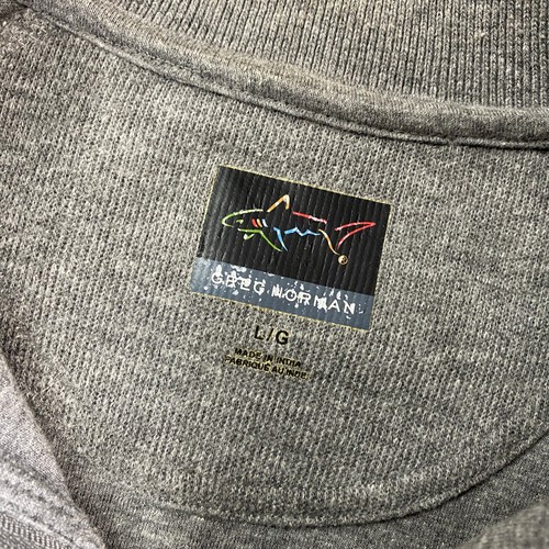 Greg Norman Golf Pullover Sweater Vest ¼ Zip Gray Sleeveless L Shark Embroidered - Picture 5 of 10