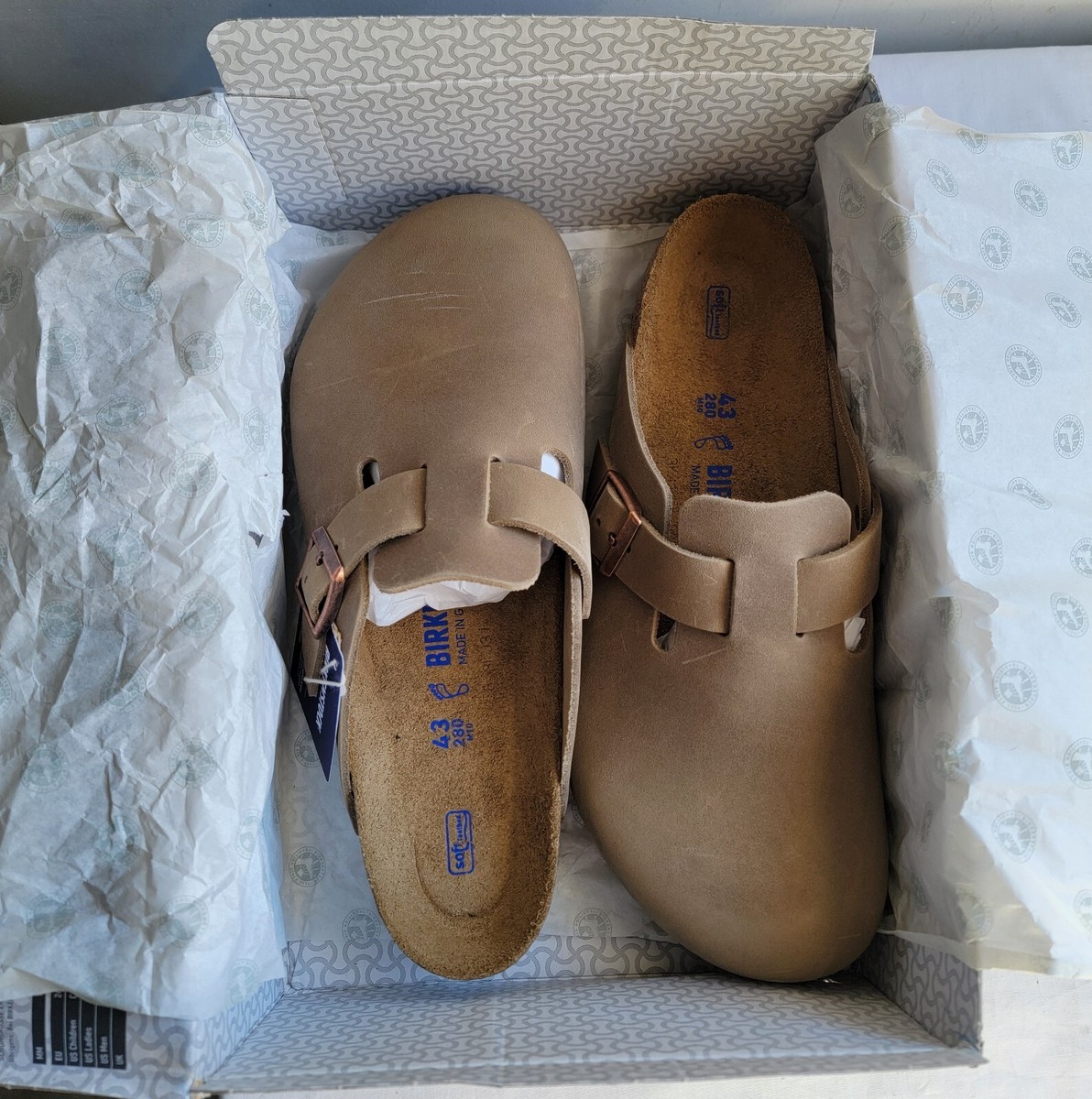 Birkenstock Boston Bs Color Tabacco Brown Waxy Leather Soft