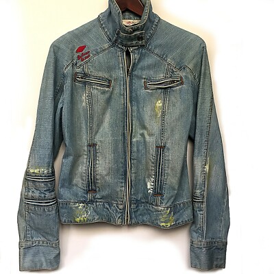 Vintage women's Lee Cooper Denim Blue Full zipper Jacket Size
