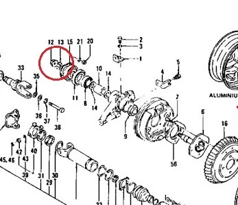 Tuerca de bloqueo del eje de la rueda trasera Datsun 240Z 260Z 280Z 280ZX 510 1970-83 OEM NUEVO 602 Foto 2 de 2