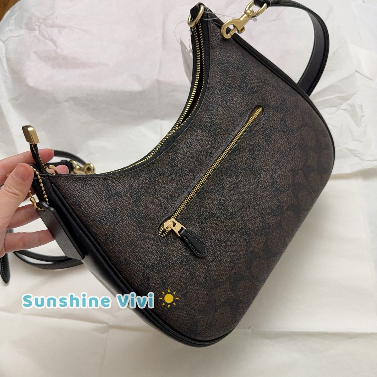 COACH Teri Hobo Bag In Signature Canvas CK161 for sale online | eBay