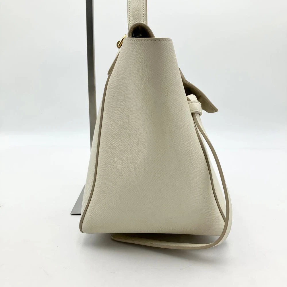 CELINE  Belt Bag White Leather Used Excellent Condition