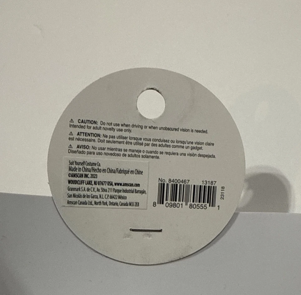 Vintage Bleeding Eyes Creepy Halloween White Mask Plastic - Image 3 of 3