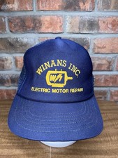 Vintage Winans Inc Electric Motor Repair Navy Blue USA Made Mesh SnapBack Hat