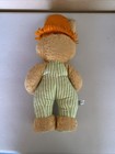 Vintage Eden Toys Stuffed Bunny Rabbit Green Ticking Overalls Likely 1950’s NY — photo 7