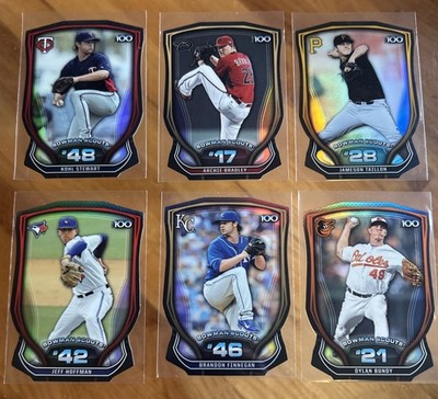6x 2015 Bowman Chrome Scouts Top 100 DieCut /99 Hoffman, Bundy, Taillon, + 3 SP