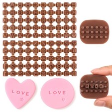 9 Pcs Number Letter Stamps for Clay, Alphabet Polymer Clay Brown