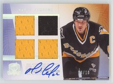2009-10 uD the cup quad game used jersey auto 09/10 Mario Lemieux Auto