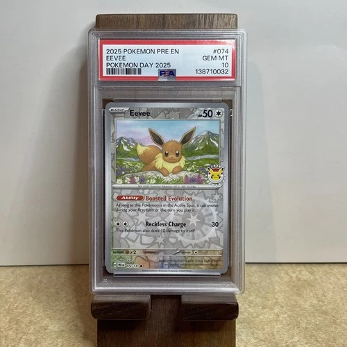 Eevee - (Pokemon Day 2025) (Reverse Cosmos Holo) 074/131 PSA 10