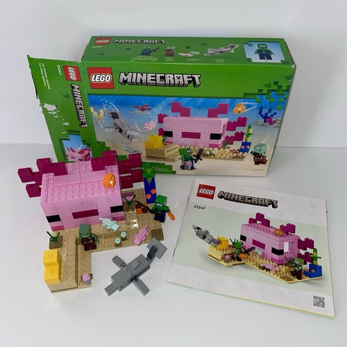 Lego Minecraft 21247 Das Axolotl Haus komplett Taucher Entdecker ertrunkener Zombie