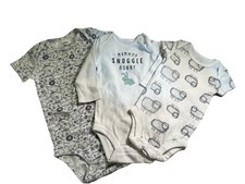 Carter's Just One You Baby Bodysuits Set 3 NB 0-3M 9M Snuggle Bunny Animal Sheep