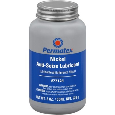 Permatex 77124 Nickel Anti-Seize Lubricant High-Temp 8 oz. Brush-top Bottle