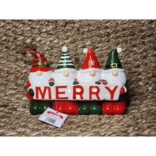 Mr. Christmas Light Up Ceramic Merry Gnoems Tabletop Holiday Decor 10" Gift New!