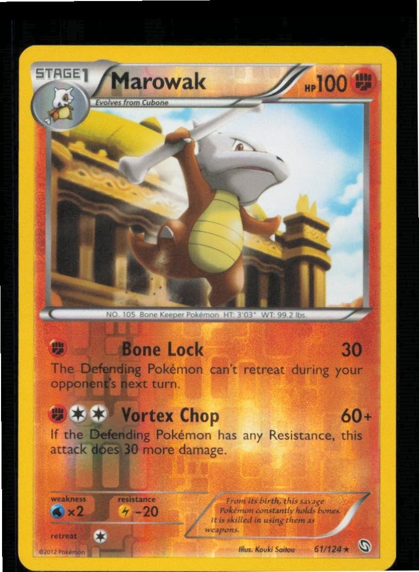 Marowak 61/124 Rare Dragons Exalted Pokemon Reverse Holo Near Mint