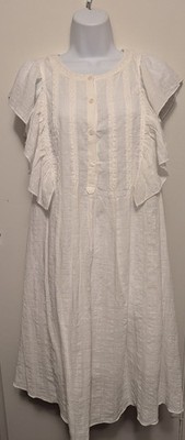 Max Studio Tunic Dress Flutter Sleeve  Dress Women s Size L NWT 