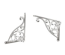 Heavy Duty Solid Stand,8 Inch 4 Pack Polished Nickel,Right Angle Wall Panel S...