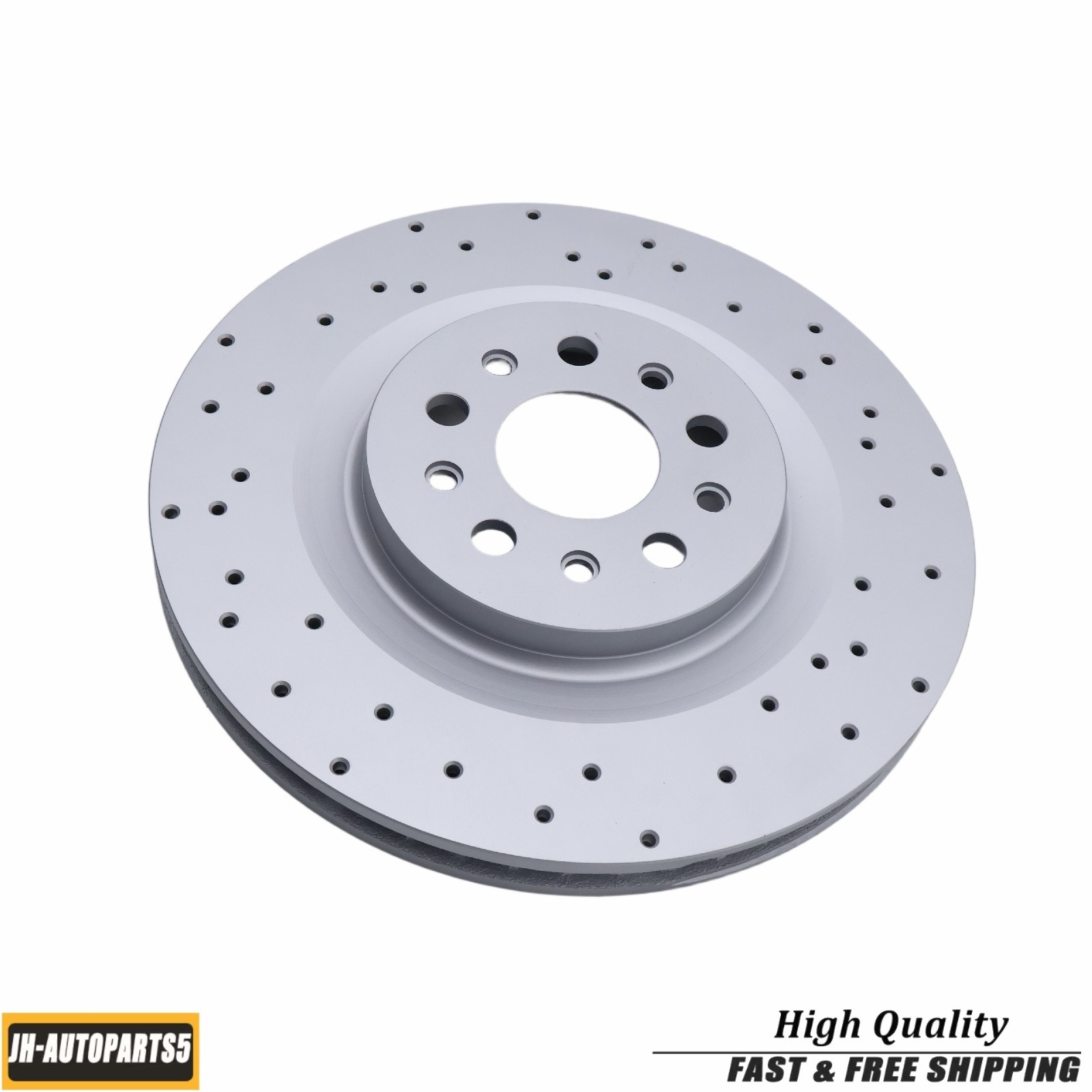 Rear Floating Drilled Vented Rotor Set For Maserati Ghibli Quattroporte 2017-21