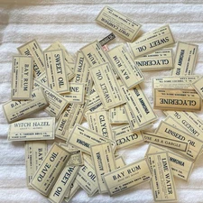 Drug Store Pharmacy Ephemera RX Label Poison Atleast 50 Ammonia Spirit Camphor