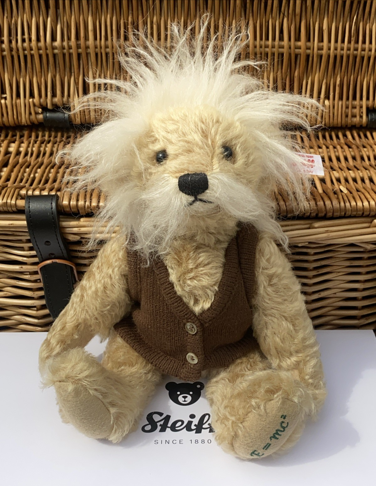 Steiff  2016 ""Einstein"" Ltd Edition Mohair Bear - 28cm, Beige - EAN:690006
