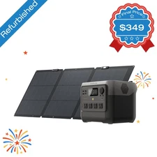 EcoFlow Solar Generator RIVER 2 Pro 768Wh+160W Solar Panel Certified Refurbished