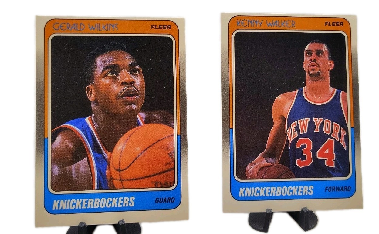 1988-89 Fleer - Gerald Wilkins #84/132 Kenny Walker #83/132 Knickerbockers 