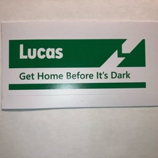 Lucas Get Home Before Its Darkmgb Mgb-gt Mga Mgt New. Vinyl Sticker