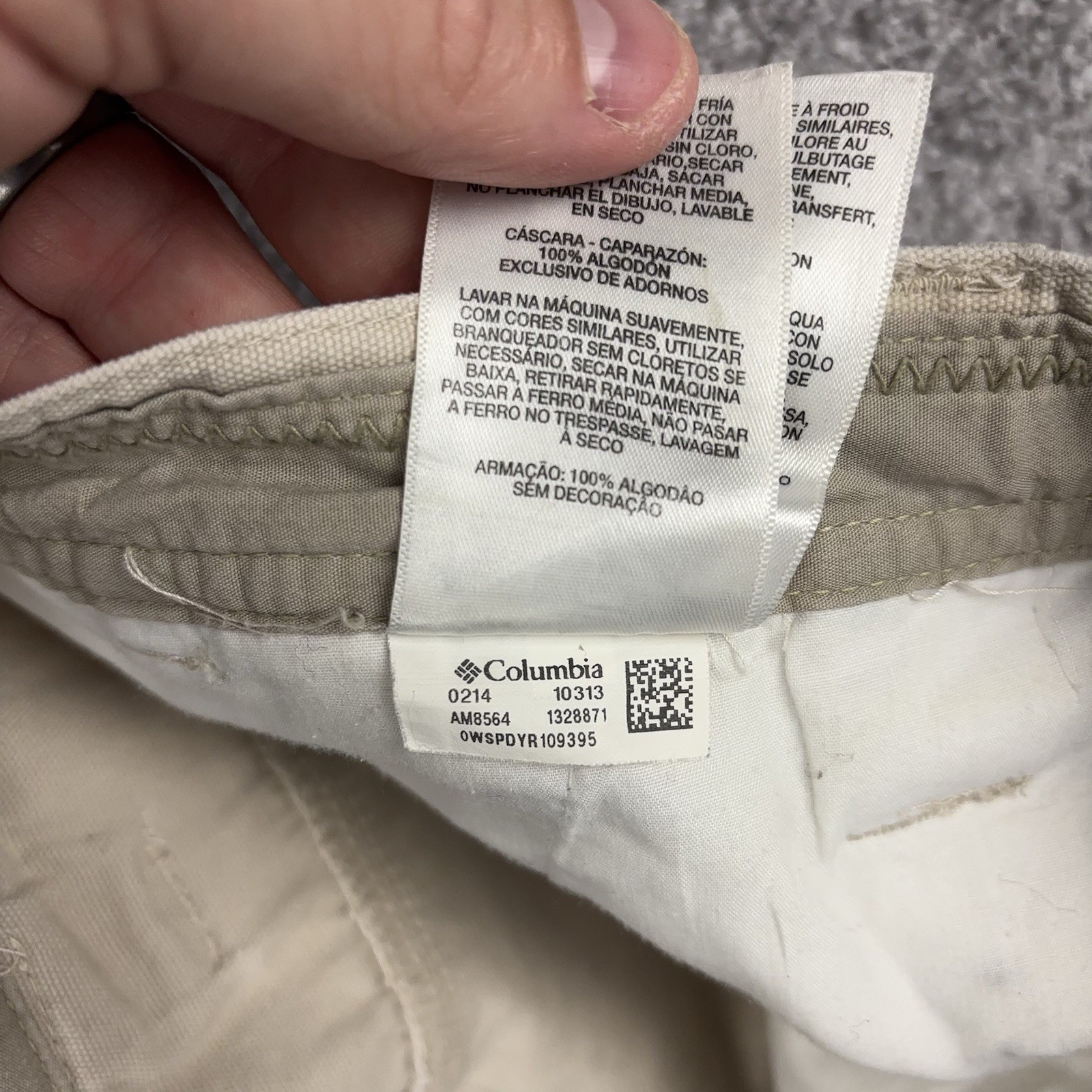 Columbia Flex ROC Pants Men's 36x30 Canvas Utility Beige Hiking Outdoors