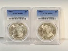LOT OF 2: 1881-S & 1882-S PCGS 64+ MORGAN SILVER DOLLARS $1