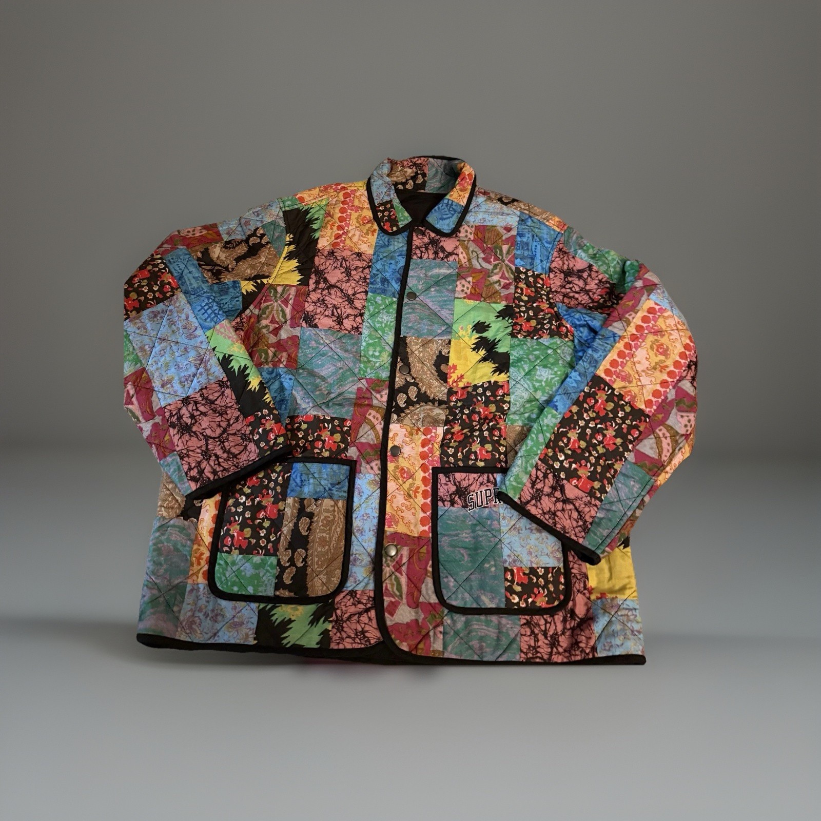 Supreme Reverse Patchwork Zip-Up Light Jacket | Street Commerce