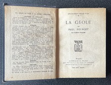 Livre ancien La geôle Paul Bourget 1923