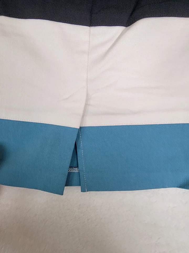 XOXO Mujer Talla 3/4 Azul Negro Blanco Falda Lápiz Hasta la Rodilla Cremallera Y2K  Foto 3 de 4