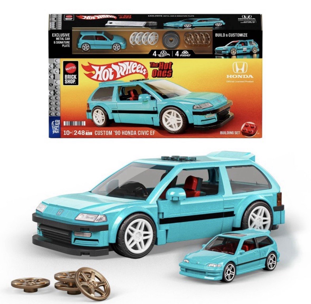 ホットウィール ブリックショップ カスタム '90 ホンダ シビック EF