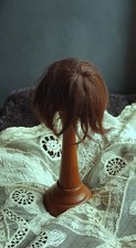 jolie perruque  mohair mignonnette  poupée ancienne -tour de tête 11 cm