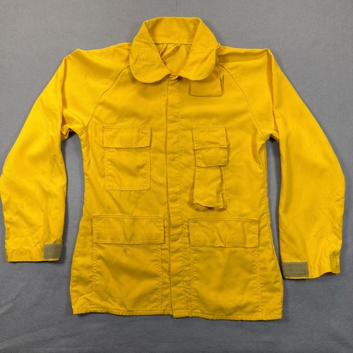 CrewBoss Brush Coat 7.0 oz Tecasafe WLC0117 Yellow Wildland Firefighter Mens MED