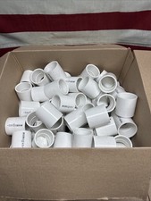 Lot Of 100 Charlotte Pipe and Foundry Coupling Pvc White 1-1/2" X 1-1/2"