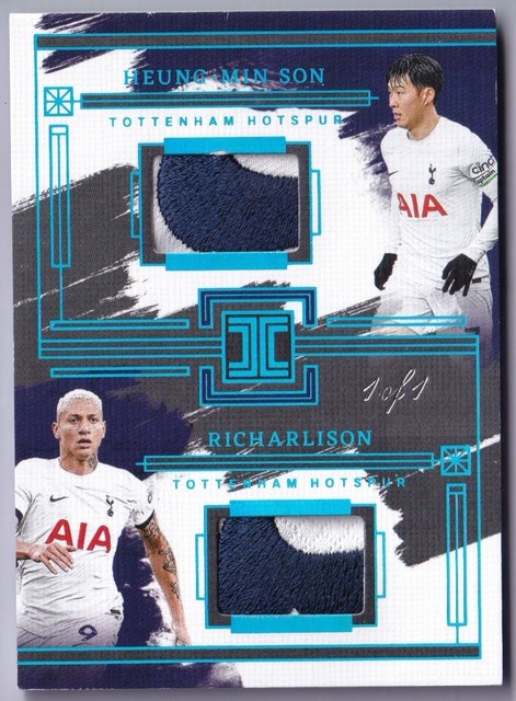 HEUNG MIN SON & RICHARLISON 1/1 DUAL PATCH Panini Impeccable 2023-2024 Spurs